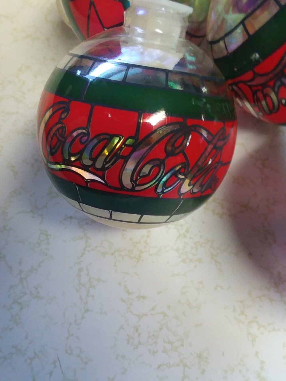 Vnt 1997 Coca-Cola Cavanagh's Stained Glass Christmas Light Covers Lot of 11